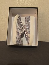 J Slides Women's Sneakers Leather Low Top Lace Up Snake Print  Size US 7M 