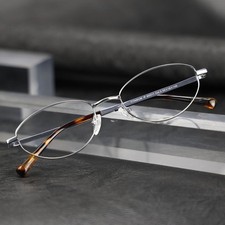 Ultralight Titanium Eyeglass Frames Full Rim Retro Women Men Glasses 54 18-145mm