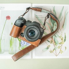 For Canon EOS R7 Camera Bag Protection Dock Case Base Leather Cover Shell black