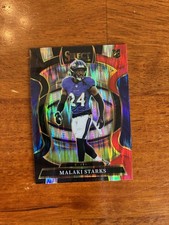 2025 Panini Select - Concourse Malaki Starks #61 Red & Blue Shock Prizm (RC)