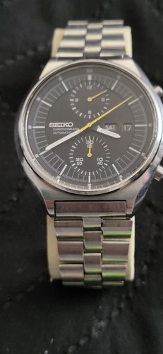 Vintage Seiko Jumbo Automatic Chronograph Watch From 1970's