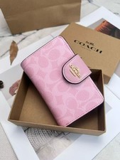 Wallet In Signature Pink with Logo Coach CW786 