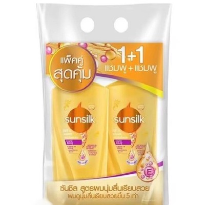 2xset: Sunsilk Damage Restore Shampoo and Conditioner (yellow) 350ml.