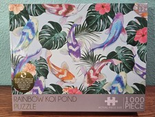 Rainbow Koi Pond 1000 Piece Jigsaw Puzzle, Brand New, In A Sealed Box