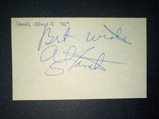 1963 GIANTS: Al Stanek, SIGNED Vintage 3x5  (VC) - Died 2018