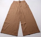 Max Studio Women's Ponte Cropped Wide Leg Trouser Pants AP2 Vicuna Small NWT
