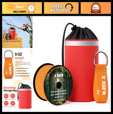 150ft Arborist Throw Line Kit - Slick Rope, 9/11/15oz Weights, Reflective Bag -