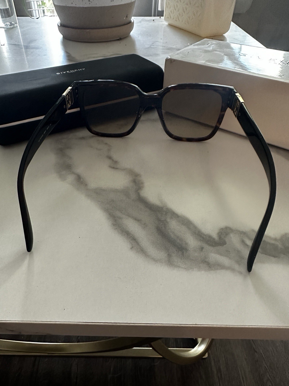 Givenchy Women’s Rectangular Sunglasses Tortoises… - image 3