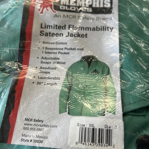 MCR Safety Memphis 39030, 30” Flame Resistant Sateen jacket, size 2XLarge