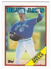 1988 Topps Traded DAVID WELLS Card #128T BLUE JAYS RC