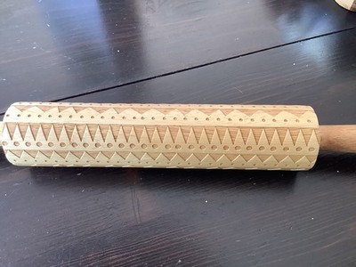 Weihnachten Holz geprägt Nudelholz Backplätzchen etc. mit Griffen