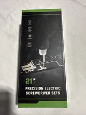Precision Electric Screwdriver Sets - New Sealed - LED Lamp - Dual Power - Multi