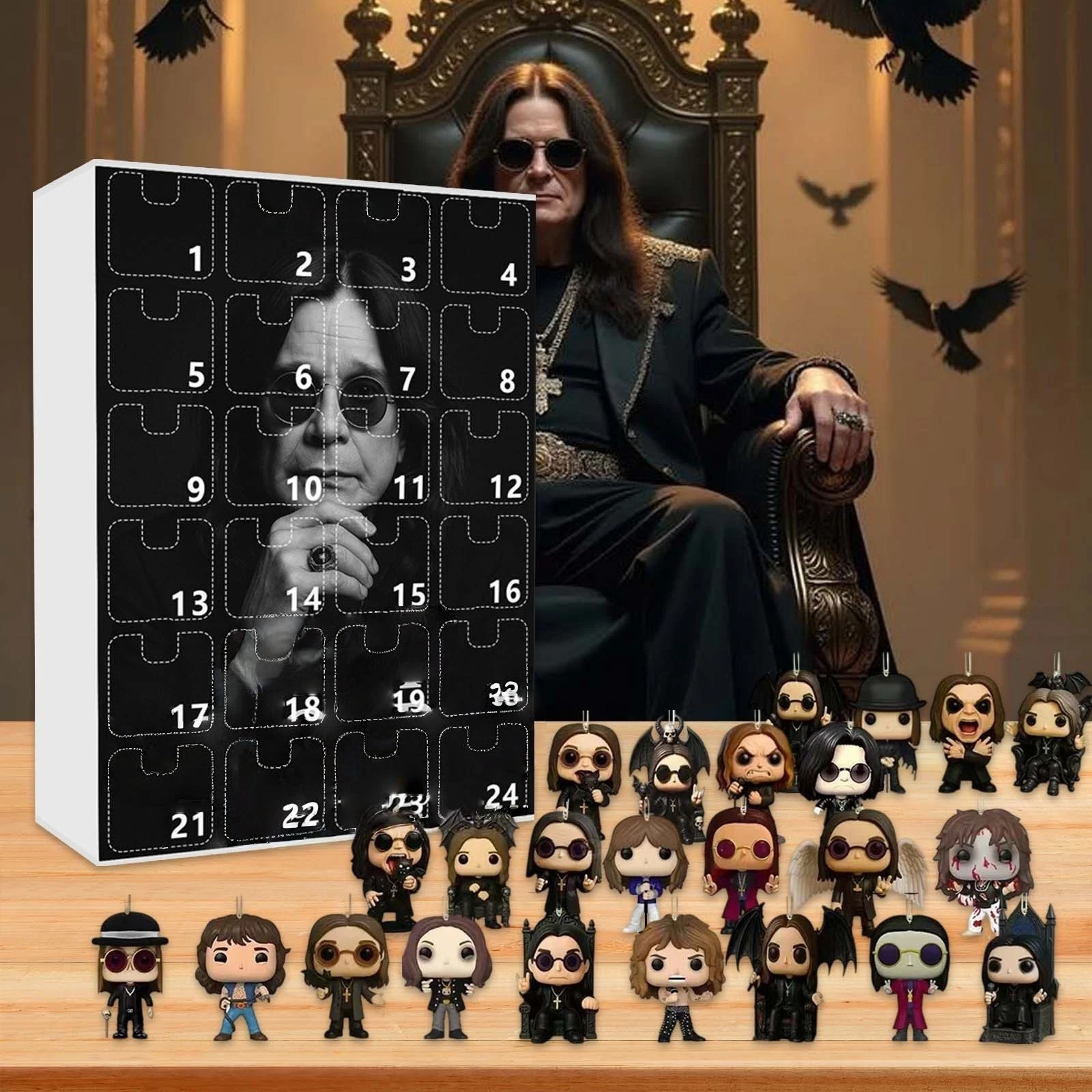 Ozzy Singer Countdown 2D Acrylic Blind Box Christmas Gift Surprise Collectible