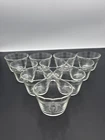 Vintage Pyrex/ Fire King Set/10 Clear 3 Ring 5 Oz. Ramekins/Custard Cups USA