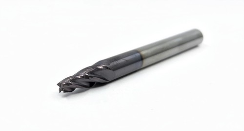 2PC 1/8" Carbide Endmill 4 Flute Square 7deg taper per side TiAlN (CB4-H) - Picture 4 of 7