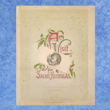 1862 VISIT FROM ST NICHOLAS Very Early Printing THE NIGHT BEFORE CHRISTMAS