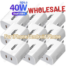 PD 40W Type C Power Adapter USB C Fast Charger Block Lot For iPhone iPad Android