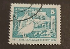 GDR 5Pf 1973 -1980 White Pelican, Alfred Brehm-Haus Tierpark Berlin Zoo Used CTO
