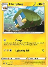 Charjabug Reverse Holo 065/192 SWSH02: Rebel Clash NM Pokemon - English