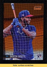 2021 Topps Stadium Club Chrome Orange Refractor 22/25 Sherten Apostel READ 7iu