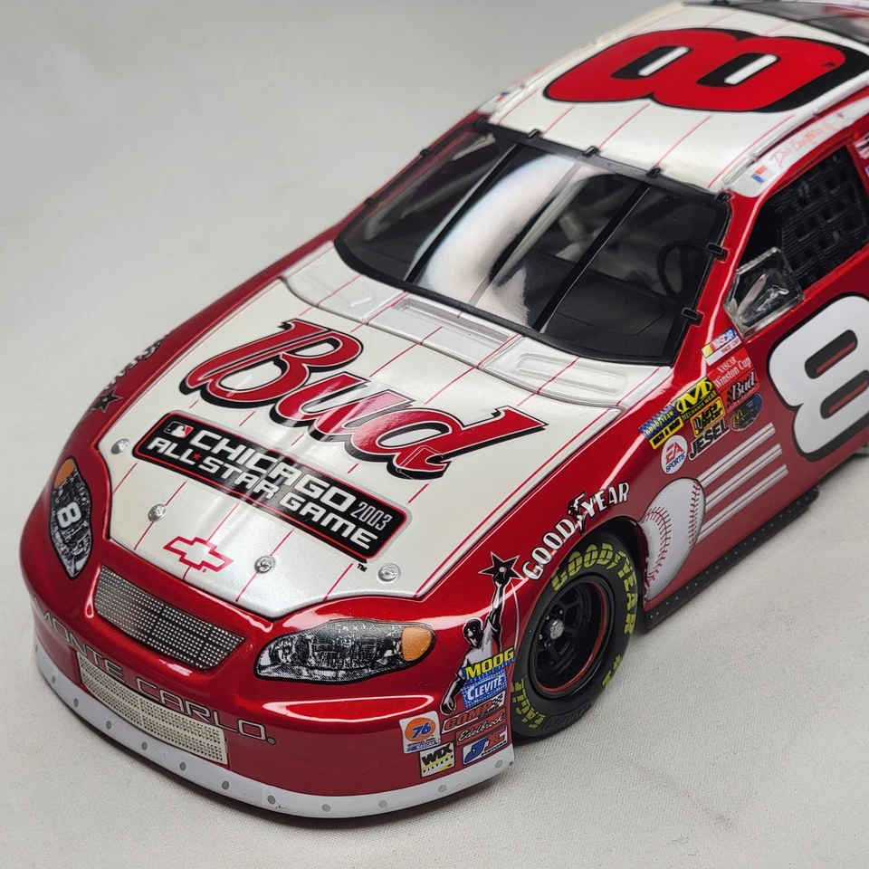 Dale Earnhardt Jr 1/24 Diecast #8 Budweiser MLB All-Star Game Chicago 2003 - Image 2 of 4