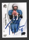 Tony Romo Dallas Cowboys Autograph Signed 2010 UD Card NM Hologram COA