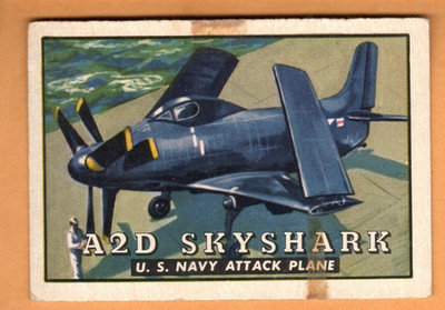 1952 Topps Wings #89 A2D Skyshark, Very Good Condition