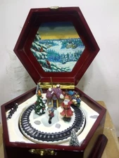 Snowman/Train Music Box New
