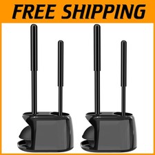 Toilet Plunger and Brush Set - 2 Pack Heavy Duty Black