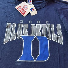 Duke Blue Devils VINTAGE Mens T-shirt - XL - NCAA Russell Athletic Tags