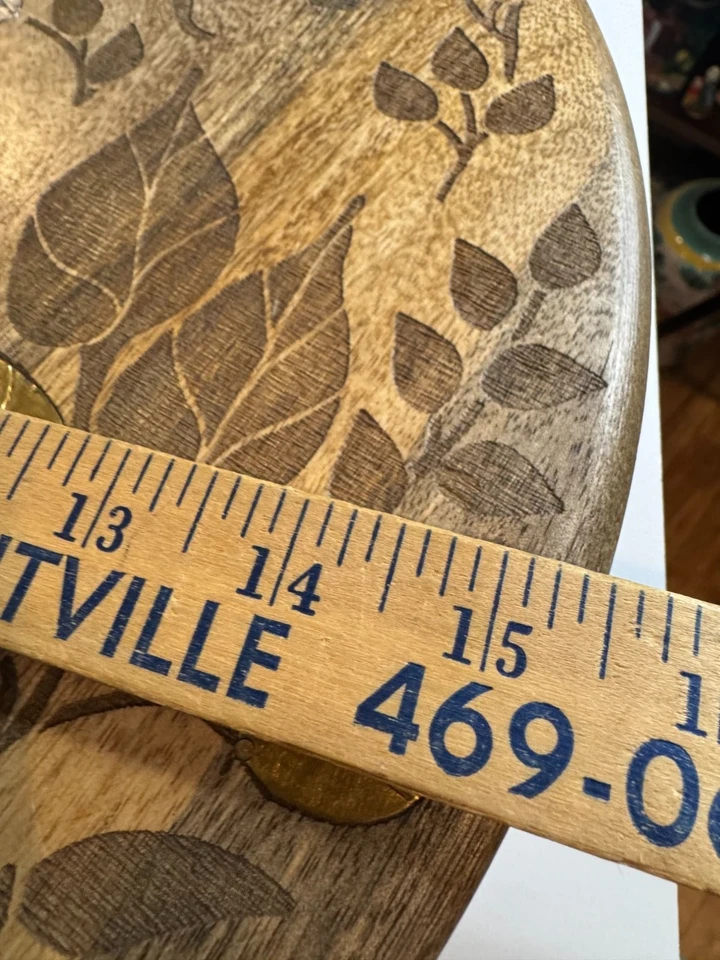 GG Collection Mango Wood Lazy Susan with Gold & Silver Metal Inlay – 15.5” – Foo - Image 3 of 4