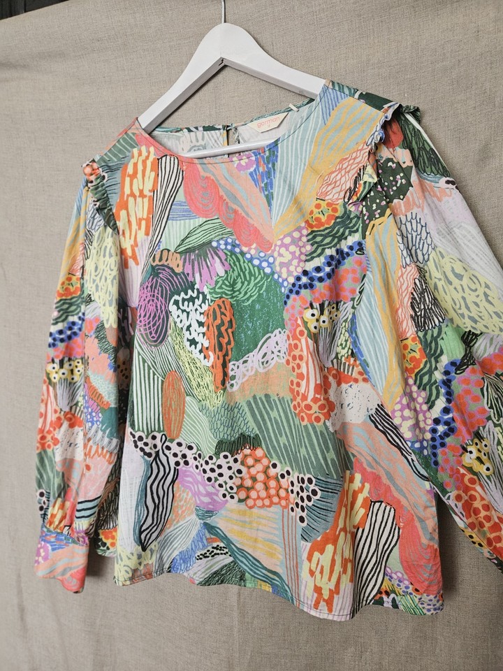 Gorman 'The Lake' Organic Cotton Long Sleeved Shirt 12 Retro Boho