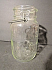 Vintage Atlas E-Z Seal Quart Mason Canning Jar Glass Lid & Wire Bail 1920's — photo 1