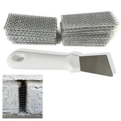 100 PCS Stainless Steel Brick Weep Hole Covers for Walls，2.75'' Silvery