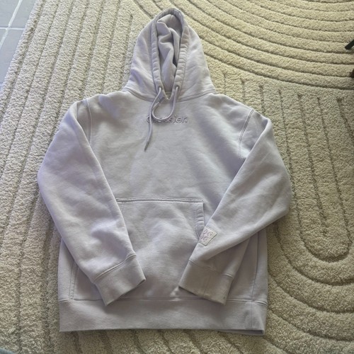 Glossier Limited Edition Lavender Hoodie Embroidered Pullover Sweatshirt XS
