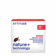 ATTITUDE Dishwasher Pods, Plant-Based & Vegan, 1 count (Pack of 26) 