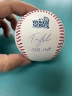 Tommy Edman AUTO Signed 2024 World Series Baseball W/NLCS MVP Inscription