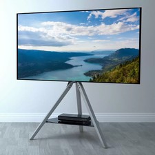 AVF Hoxton Grey Wood TV Stand for TVs up to 70in Height Adjustable