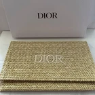 Christian Dior Clutch Pouch 2023 Summer Rattan Beige Original Limited Novelty