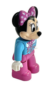LEGO Duplo Minnie Mouse Figure From Set 10830 Cafe Pink Blue Disney