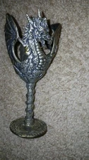DRAGON THEMED- METAL GOBLET CUP HOLDER-LEGENDS-HEAVYDUTY-6"