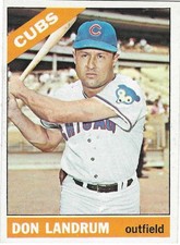 1966 TOPPS - #43 DON LANDRUM (CUBS)!! GREAT CARD!!