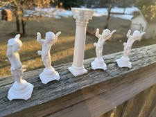 4 Vintage Wilton Cherub Card Holder Angelic Accent. 1001-9374 And 1 Column