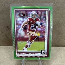 2025 Donruss Optic Football Christian McCaffrey Neon Green /199 #119 49ers