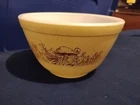 Vintage Pyrex Mixing Bowl 401 Forest Fancies Mushrooms Brown Tan Small  750ml