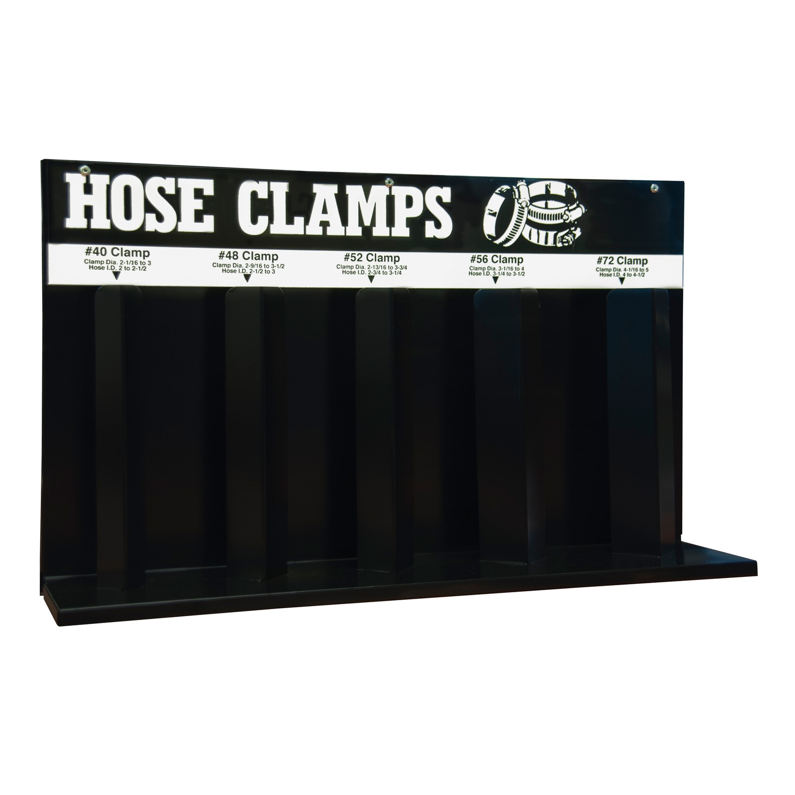 Durham 904-08-S702, 5 Loop Hose Clamp Rack, 23.25"W x 16.13"H x 5.38"D