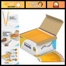 Bulk 2 Pencils - 300 Pack Pre-Sharpened Wood-Cased Yellow Pencils for Kids Of