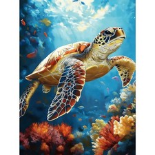 Diamond Art Painting Kits for Adults,Sea Turtle Animal 5D Diamond Painting Do...
