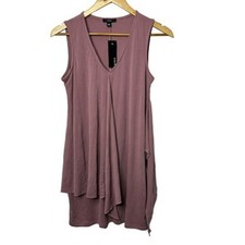 Drew Mauve Dusty Pink Wrap Tie Sleeveless Shift Dress Women's Size XS NEW