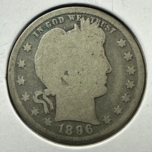 1896 25C Barber Quarter, Contains 0.1808oz of SILVER (88274)